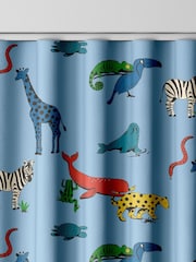 Cath Kidston Blue Kids Animals Made To Measure 100% Cotton Curtains - Image 8 of 9