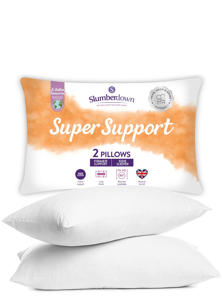 Slumberdown 2 Pack Super Support White Pillows - Image 5 of 5