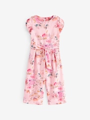 Pink Floral Print Jumpsuit (3-16yrs) - Image 1 of 3