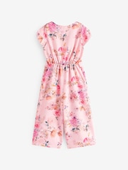 Pink Floral Print Jumpsuit (3-16yrs) - Image 3 of 3