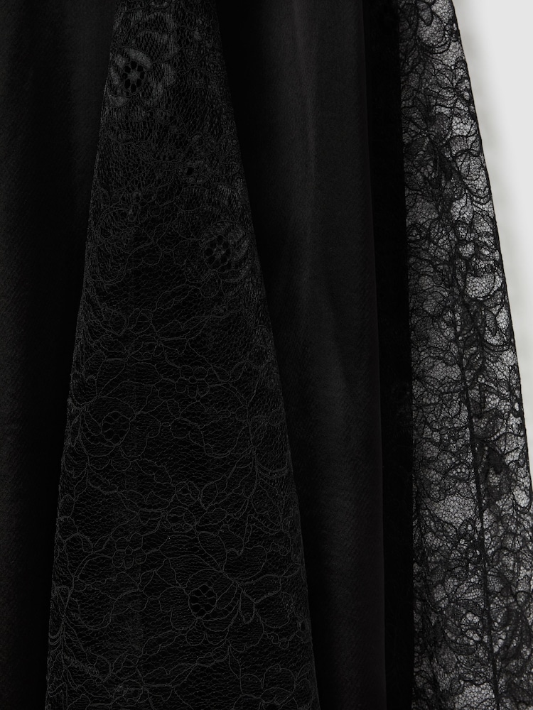 Anna Quan Satin Lace Maxi Skirt - Image 5 of 5