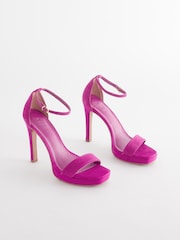 Pink - Signature Plateausandalen aus Leder - Bild 2 von 5