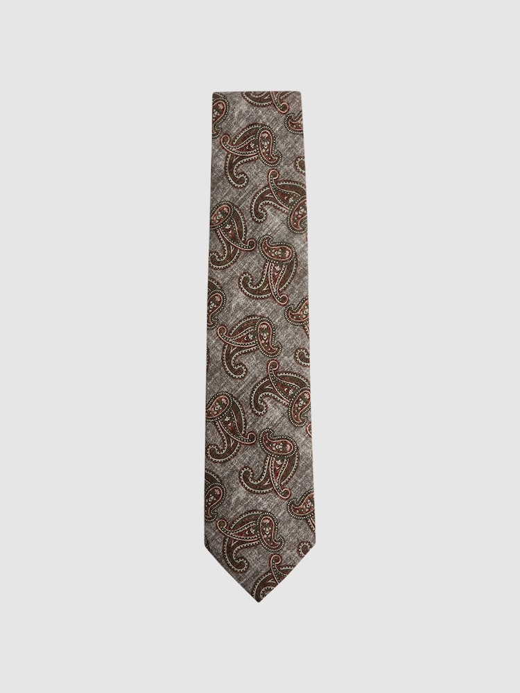 Reiss Galaxy Paisley Corbata estampada - Imagen 1 de 5