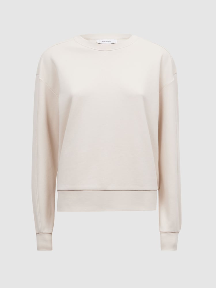 Reiss Ivory Brandy Cotton Blend Sweatshirt - Image 2 of 4