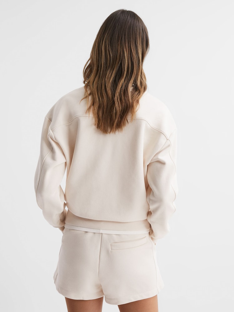 Reiss Ivory Brandy Cotton Blend Sweatshirt - Image 4 of 4