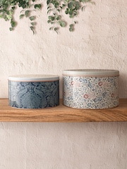 Laura Ashley Set of 2 Red round tins Blueprint Collectables - Image 1 of 3