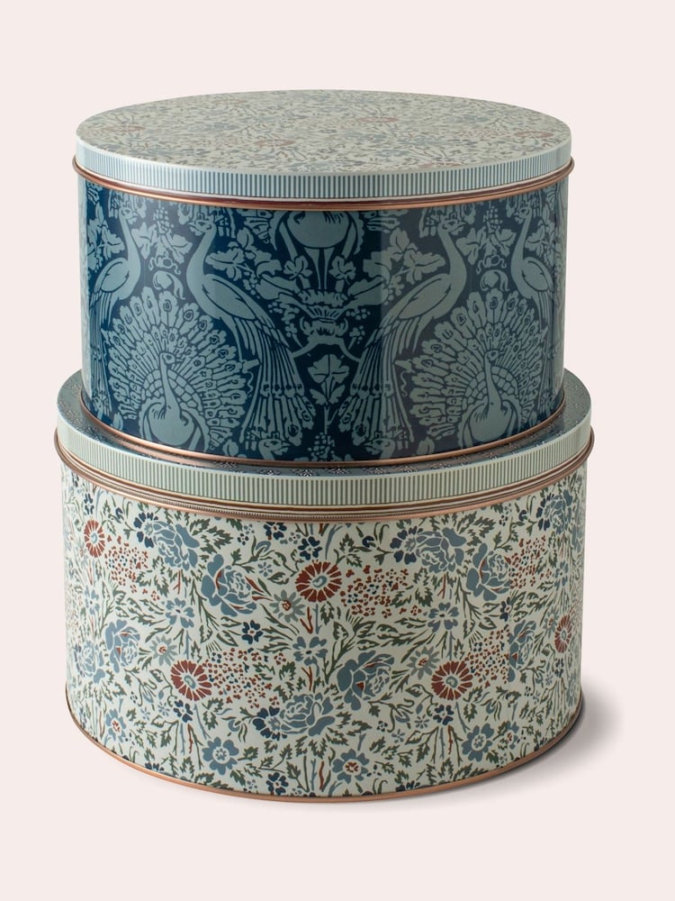 Laura Ashley Set of 2 Red round tins Blueprint Collectables - Image 2 of 3