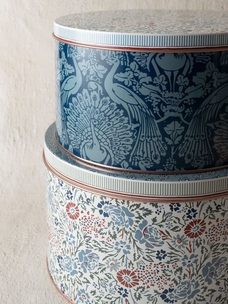 Laura Ashley Set of 2 Red round tins Blueprint Collectables - Image 3 of 3
