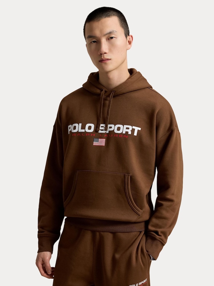 Polo Ralph Lauren Brown Polo Sport Logo Hoodie - Image 1 of 6 Polo Ralph Lauren Brown Polo Sport Logo Hoodie - Image 1 of 6