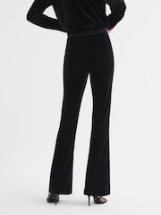 Reiss Black Joy Velvet Flared Trousers - Image 5 of 6