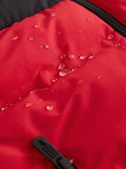 Red and Black Fleece Lined Padded Puffer Coat (3-16yrs) - Image 5 of 6