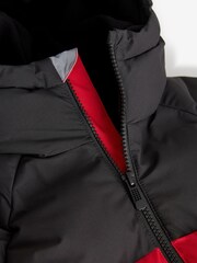 Red and Black Fleece Lined Padded Puffer Coat (3-16yrs) - Image 6 of 6