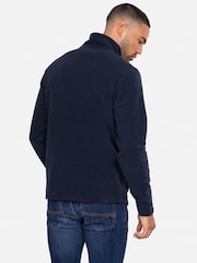 Threadbare Navy Blue Quarter Zip Fleece Sweatshirt - Image 2 of 4