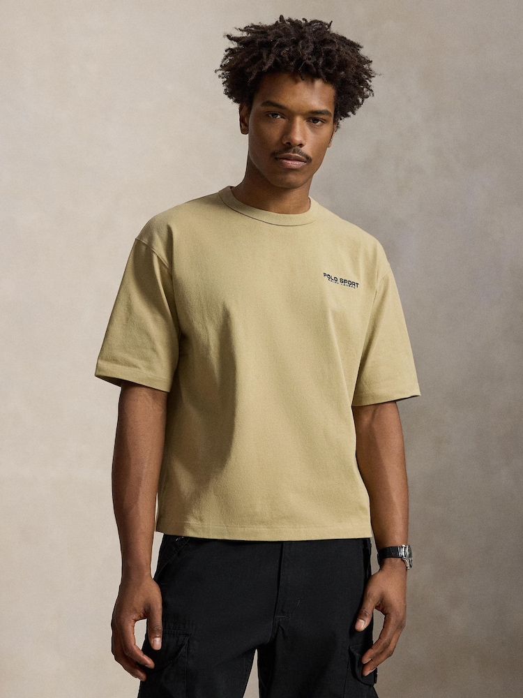 Polo Ralph Lauren Brown Sport Back Print T-Shirt - Image 1 of 6 Polo Ralph Lauren Brown Sport Back Print T-Shirt - Image 1 of 6