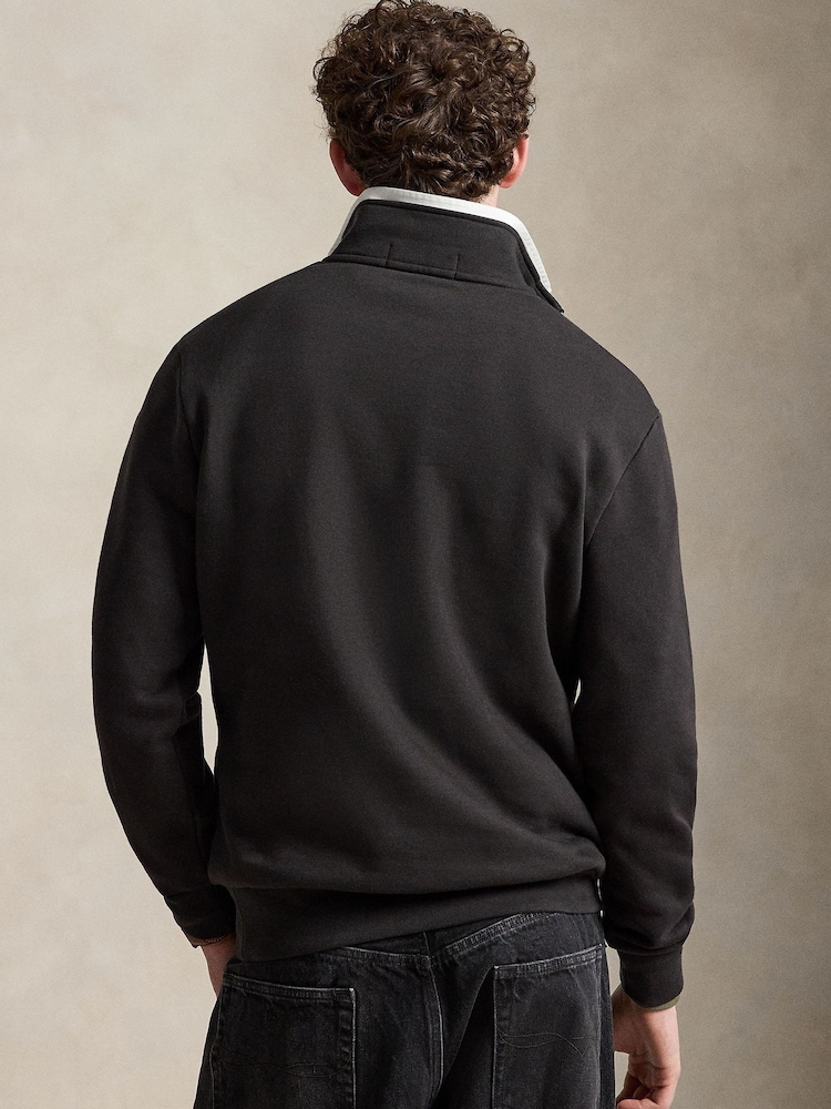 Polo Ralph Lauren Black Polo Sport Fleece Quater Zip Sweatshirt - Image 2 of 6