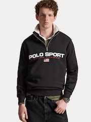 Polo Ralph Lauren Black Polo Sport Fleece Quater Zip Sweatshirt - Image 5 of 6