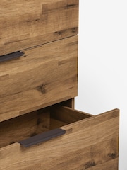 Dark Natural Bronx Ladder Oak Effect Chest of Drawers - Image 11 of 12