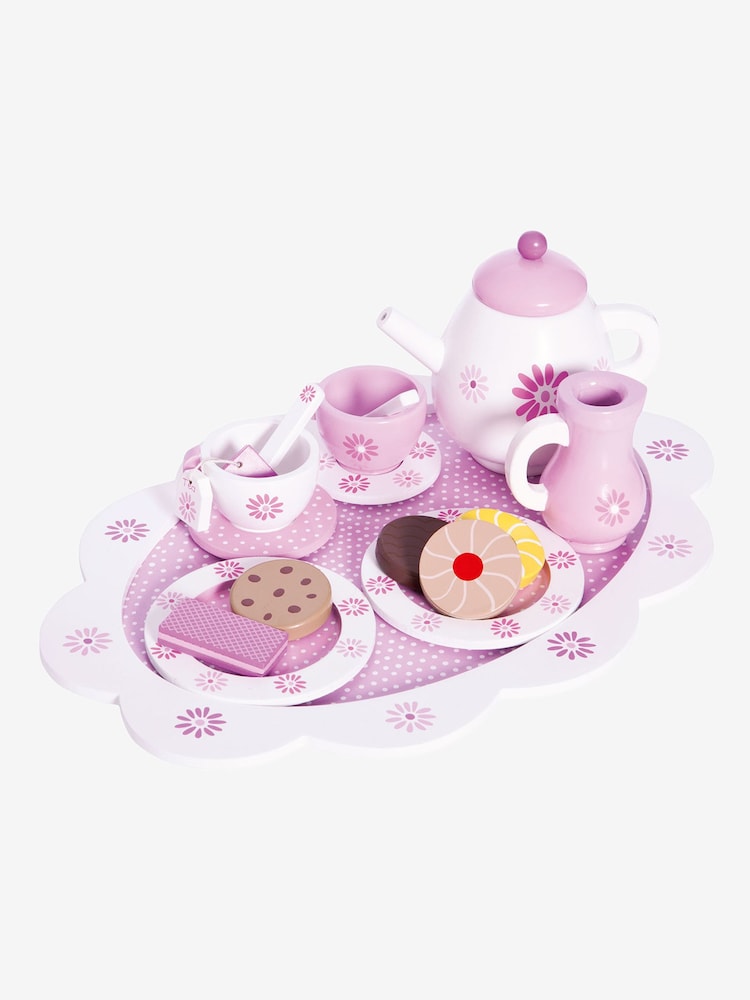JoJo Maman Bébé Pretty Wooden Tea Set - Image 1 of 5