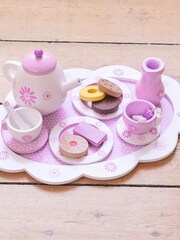 JoJo Maman Bébé Pretty Wooden Tea Set - Image 2 of 5