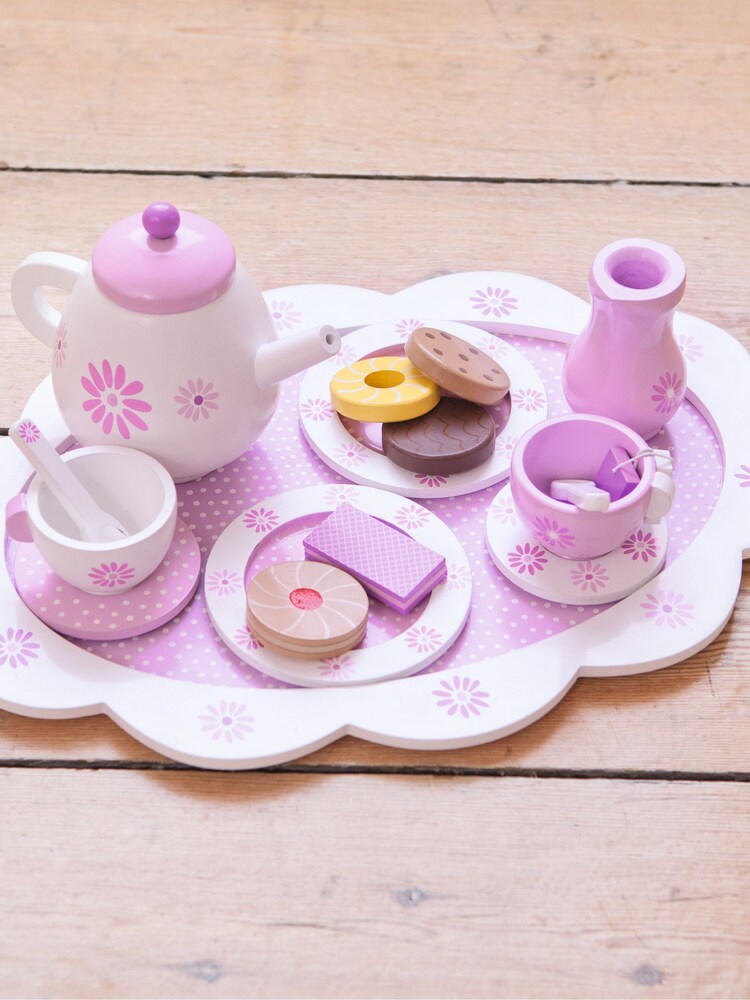 JoJo Maman Bébé Pretty Wooden Tea Set - Image 2 of 5
