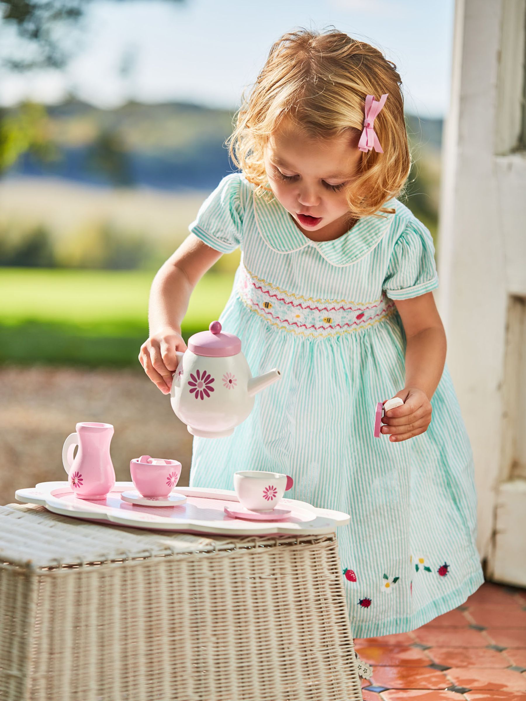 Buy JoJo Maman Bebe Pretty Wooden Tea Set from the Next UK online shop