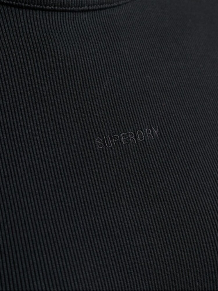 Superdry Black Rib Bodycon Dress - Image 5 of 5