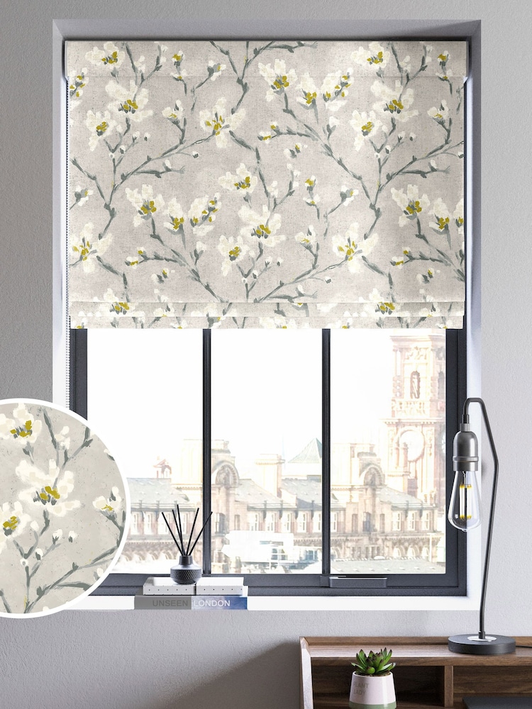 Yellow Burley Made To Measure Roman 100% Cotton Blind - Image 1 of 6