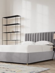 Swoon Easy Velvet Silver Grey Porlock Divan Bed - Image 2 of 8