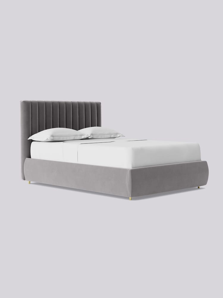 Swoon Easy Velvet Silver Grey Porlock Divan Bed - Image 8 of 8