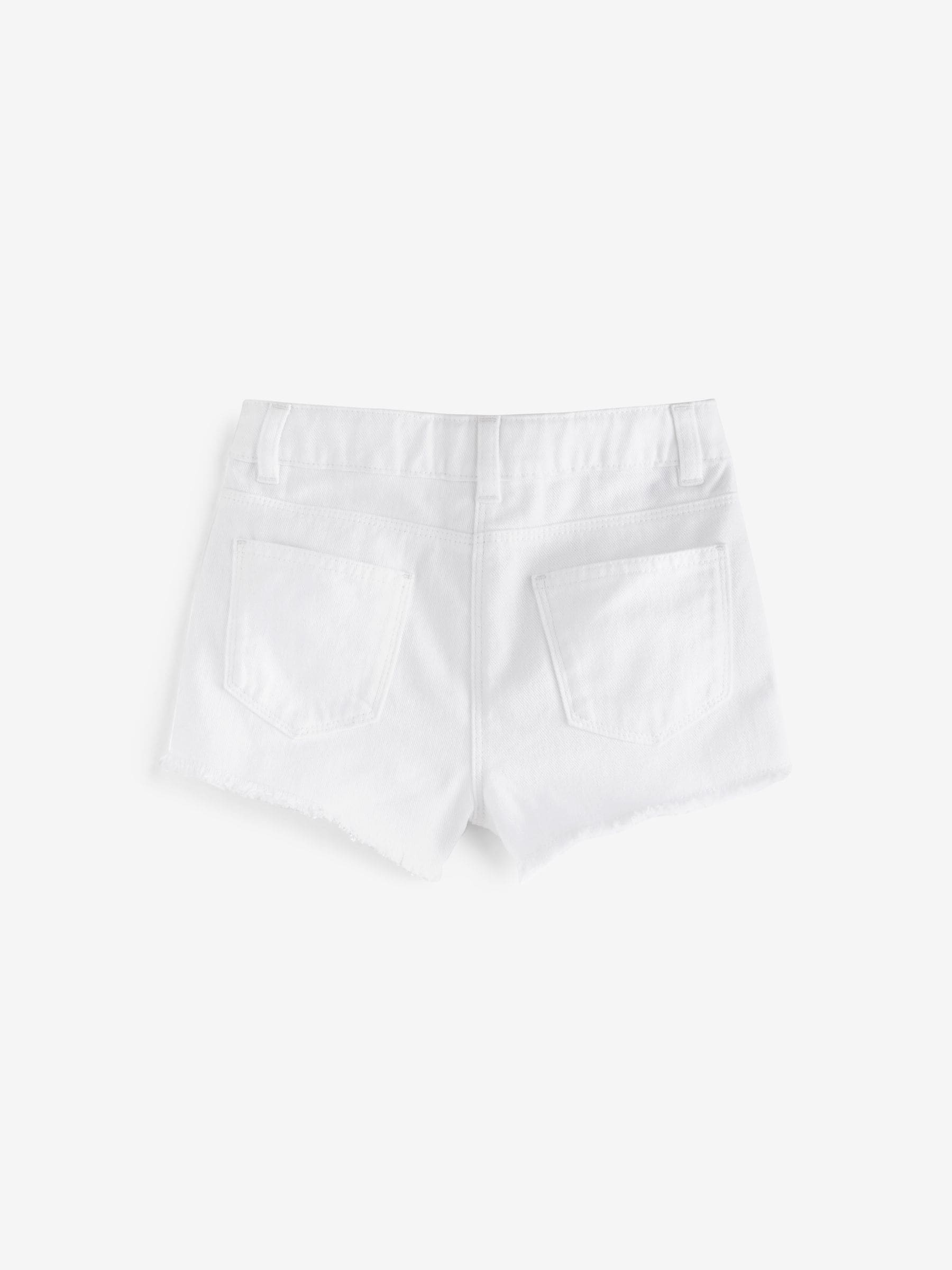 White frayed shorts top