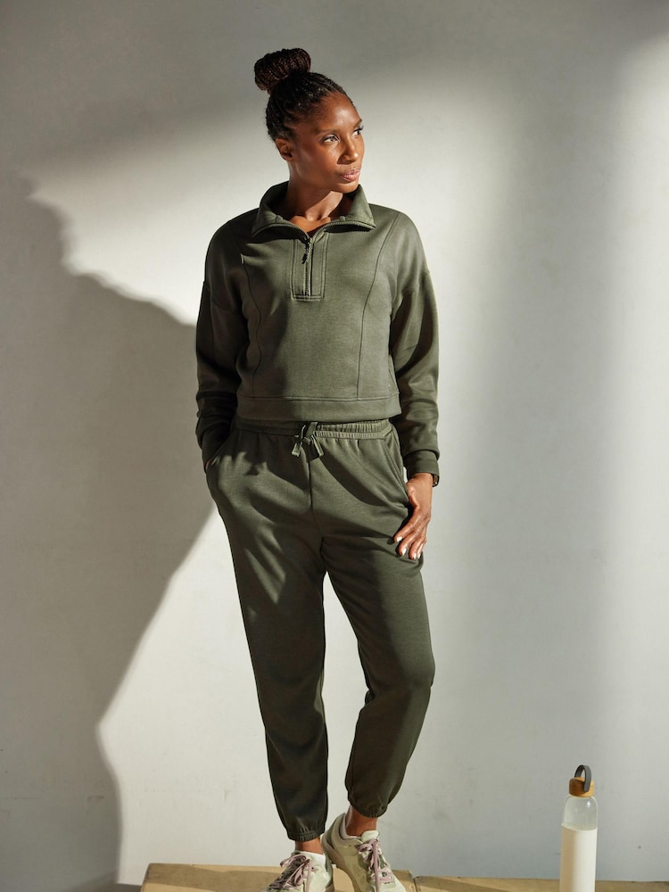 Khaki Green Next Active Yoga Slinky Top - Image 2 of 6 Khaki Green Next Active Yoga Slinky Top - Image 2 of 6