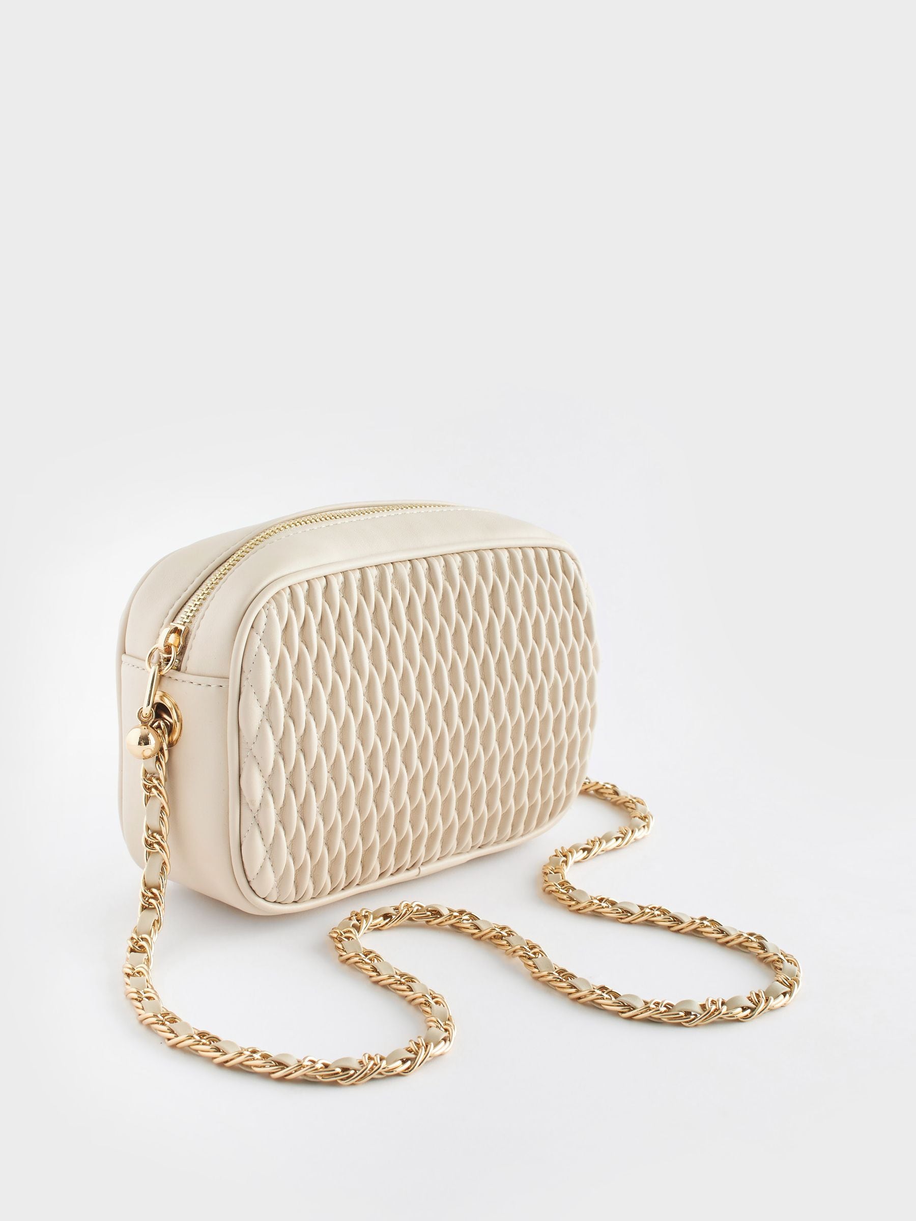 Buy Bone Quilted Camera Bag from Next Luxembourg