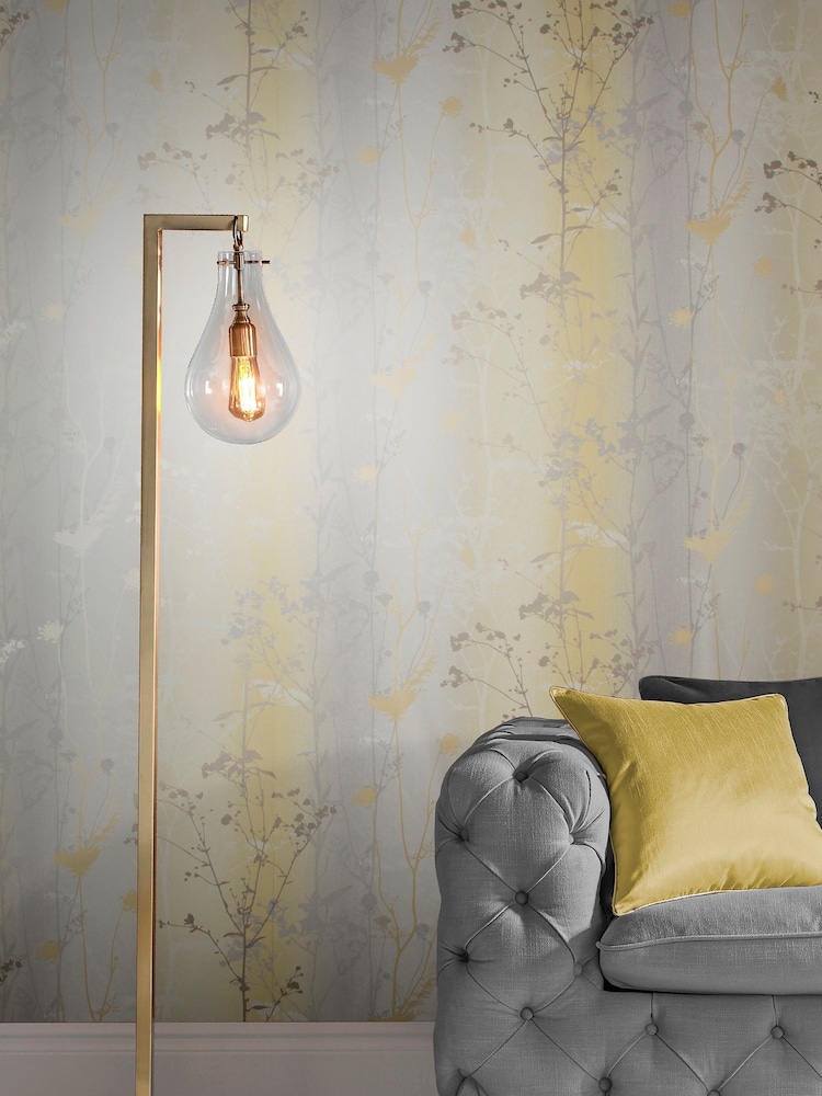 Graham & Brown Yellow Wildflower Shadow 10M Wallpaper - Image 1 of 3