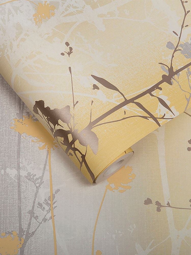 Graham & Brown Yellow Wildflower Shadow 10M Wallpaper - Image 3 of 3
