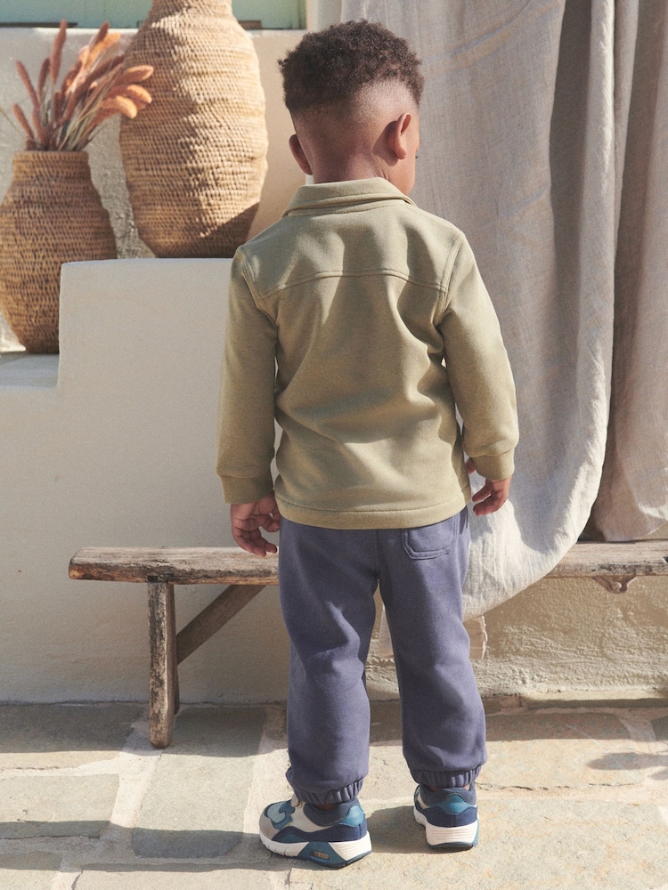 Green/Navy Blue Jersey Shirt and Jogger Set (3mths-7yrs) - Image 2 of 6