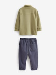 Green/Navy Blue Jersey Shirt and Jogger Set (3mths-7yrs) - Image 4 of 6