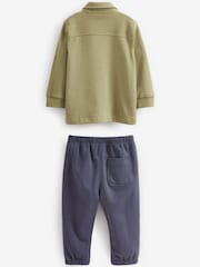Green/Navy Blue Jersey Shirt and Jogger Set (3mths-7yrs) - Image 6 of 6