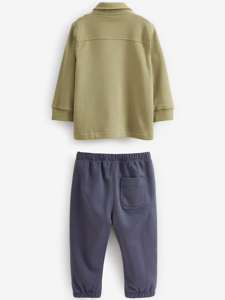 Green/Navy Blue Jersey Shirt and Jogger Set (3mths-7yrs) - Image 6 of 6