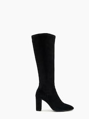 Dune London Black Siren Stretch Knee High Boots - Image 2 of 5