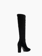Dune London Black Siren Stretch Knee High Boots - Image 3 of 5