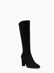 Dune London Black Siren Stretch Knee High Boots - Image 4 of 5