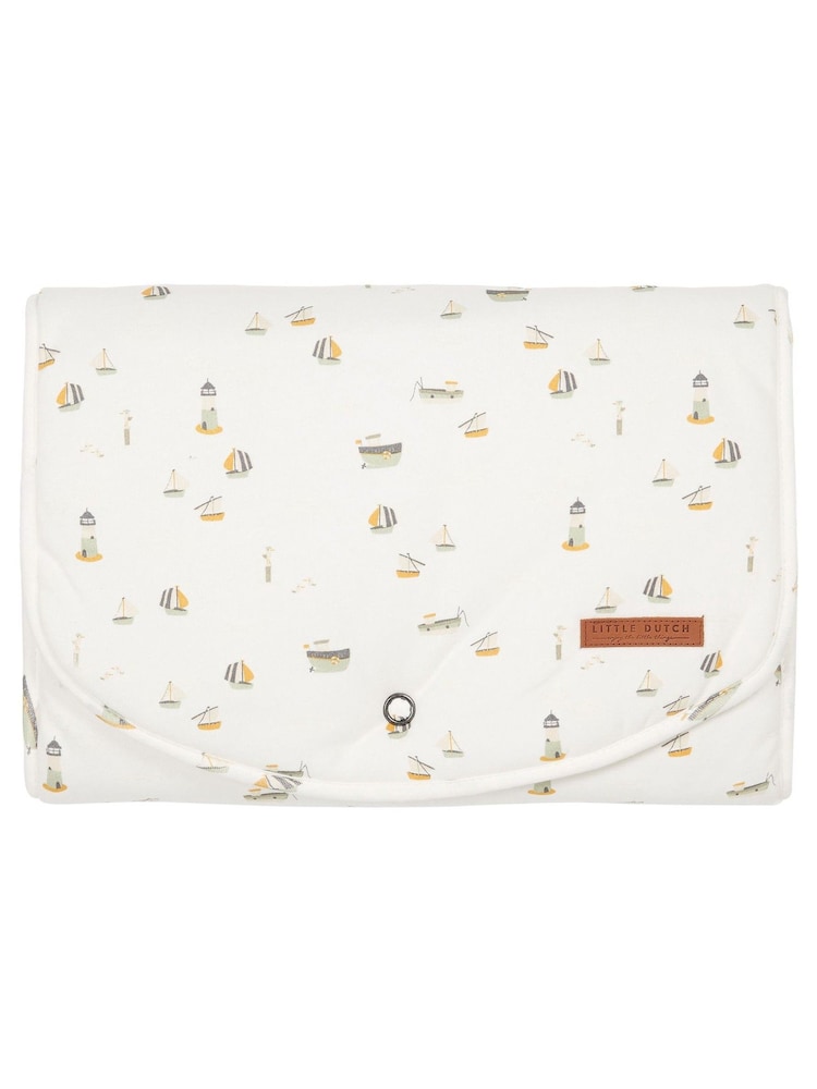 Little Dutch White Sailors Bay White Changing Pad - Image 1 of 3