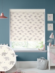 Cath Kidston Cream Kids Elephants Made To Measure Roller Blinds - Image 1 of 6