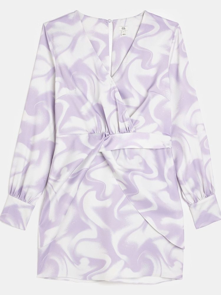 River Island Purple V-Neck Dress - Image 4 of 4