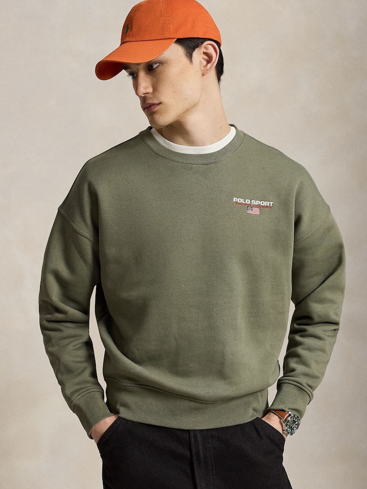 Polo Ralph Lauren Green Polo Sport Fleece Sweatshirt - Image 1 of 4 Polo Ralph Lauren Green Polo Sport Fleece Sweatshirt - Image 1 of 4