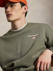 Polo Ralph Lauren Green Polo Sport Fleece Sweatshirt - Image 3 of 4