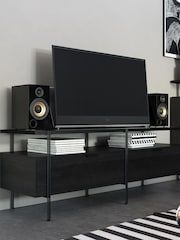 Dorel Home Black Europe Wainwright TV Stand 60in - Image 1 of 4