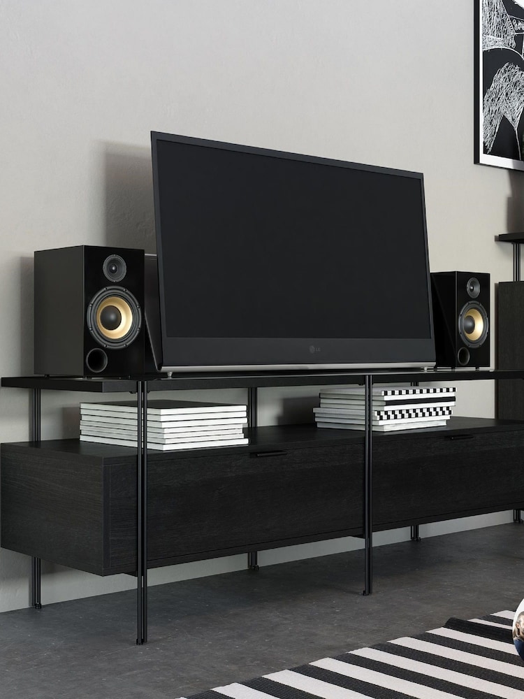 Dorel Home Black Europe Wainwright TV Stand 60in - Image 1 of 4