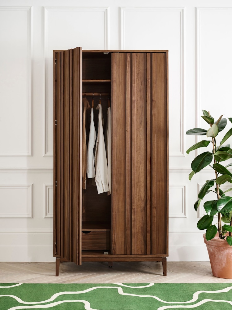 Jasper Conran London Brown Belgrave Walnut Wardrobe - Image 2 of 8