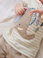 Stone Natural Elephant Baby T-Shirt And Shorts 2 Piece Set - Image 2 of 4